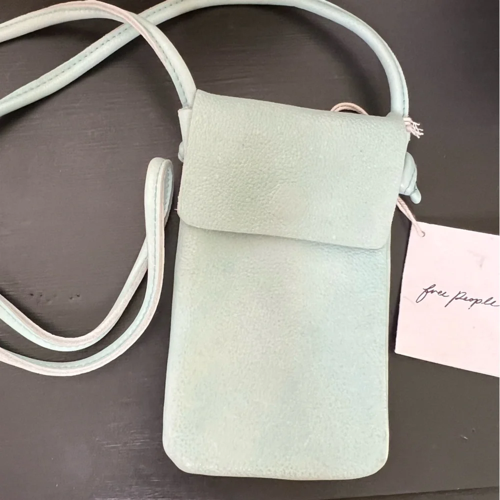 NWT Free People Let’s Dance Phone Crossbody Bag, Lake Blue